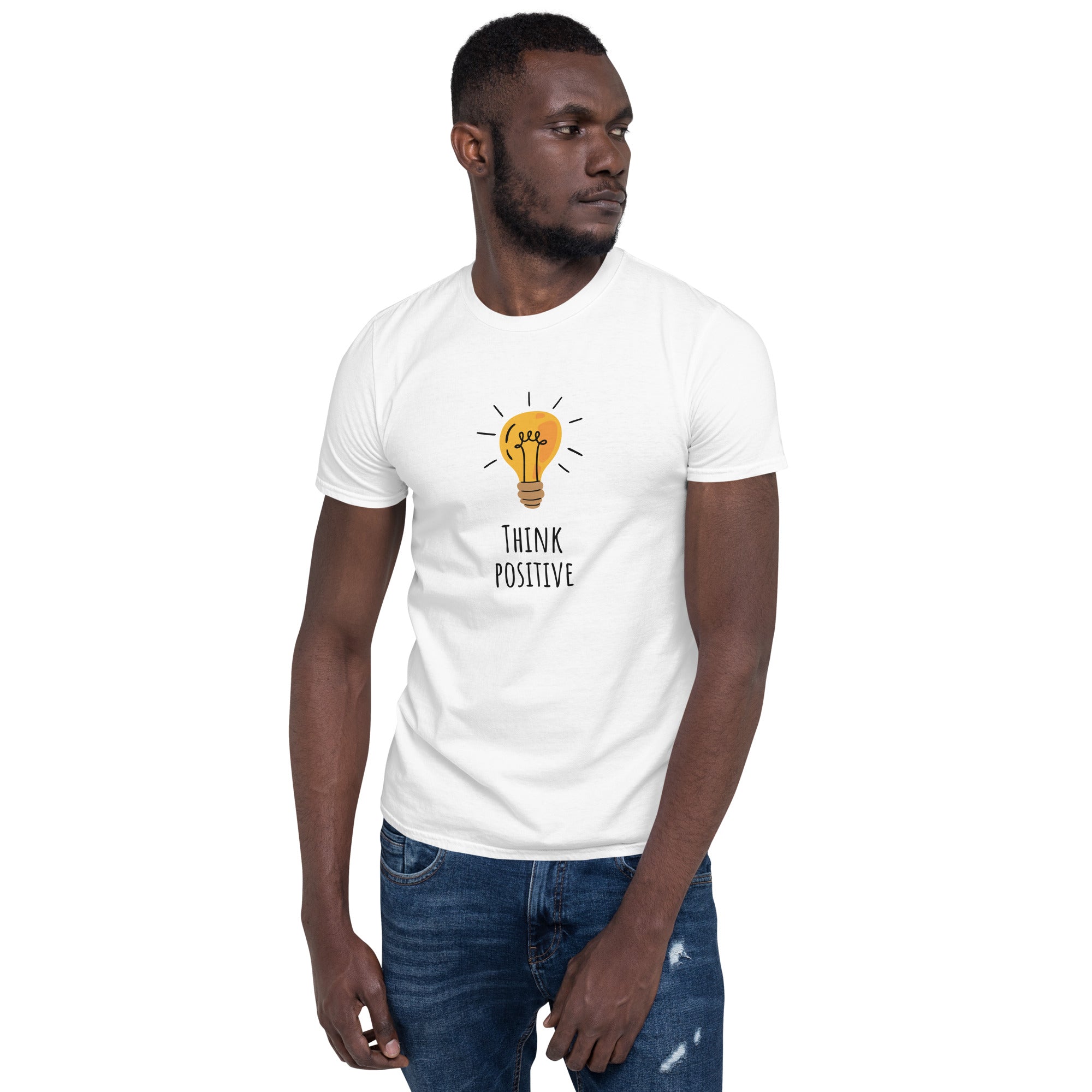 Think Positive - Short-Sleeve Unisex T-Shirt Unisex T-shirt Globally Fulfilled Positivity Printed Worldwide