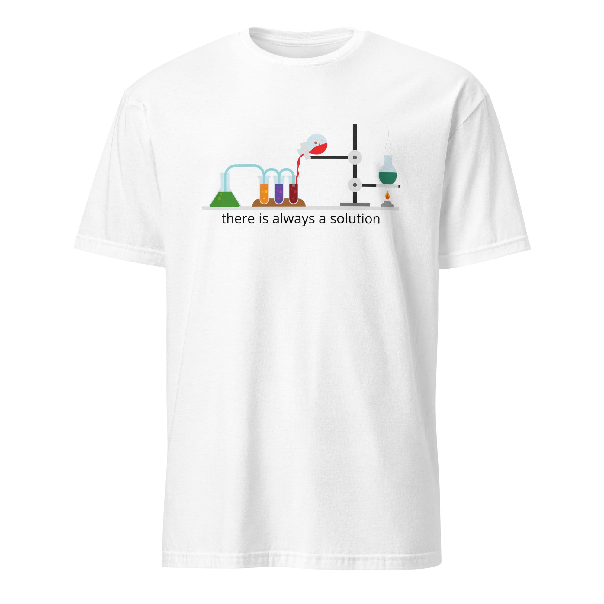 There Is Always A Solution - Short-Sleeve Unisex T-Shirt White Unisex T-shirt Globally Fulfilled Printed Worldwide Science