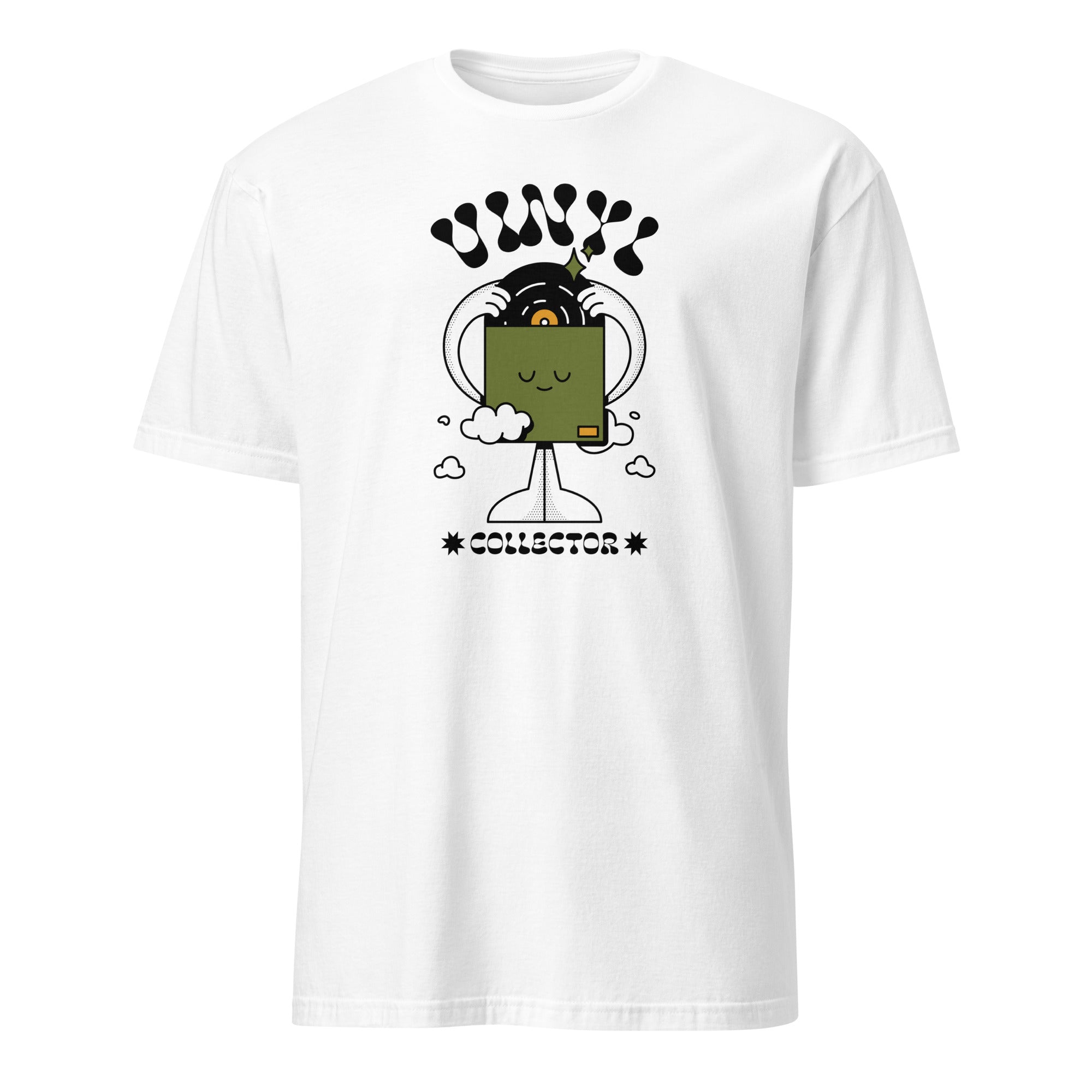 Vinyl Collector - Short-Sleeve Unisex T-Shirt White Unisex T-shirt Globally Fulfilled Music Printed Worldwide