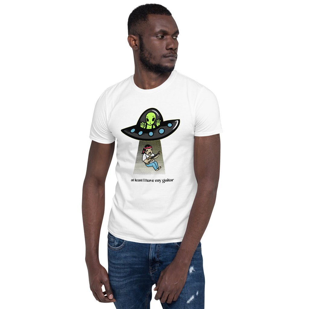 Guitarist Alien Abduction - Short-Sleeve Unisex T-Shirt Unisex T-shirt Globally Fulfilled Music Printed Worldwide Sci Fi