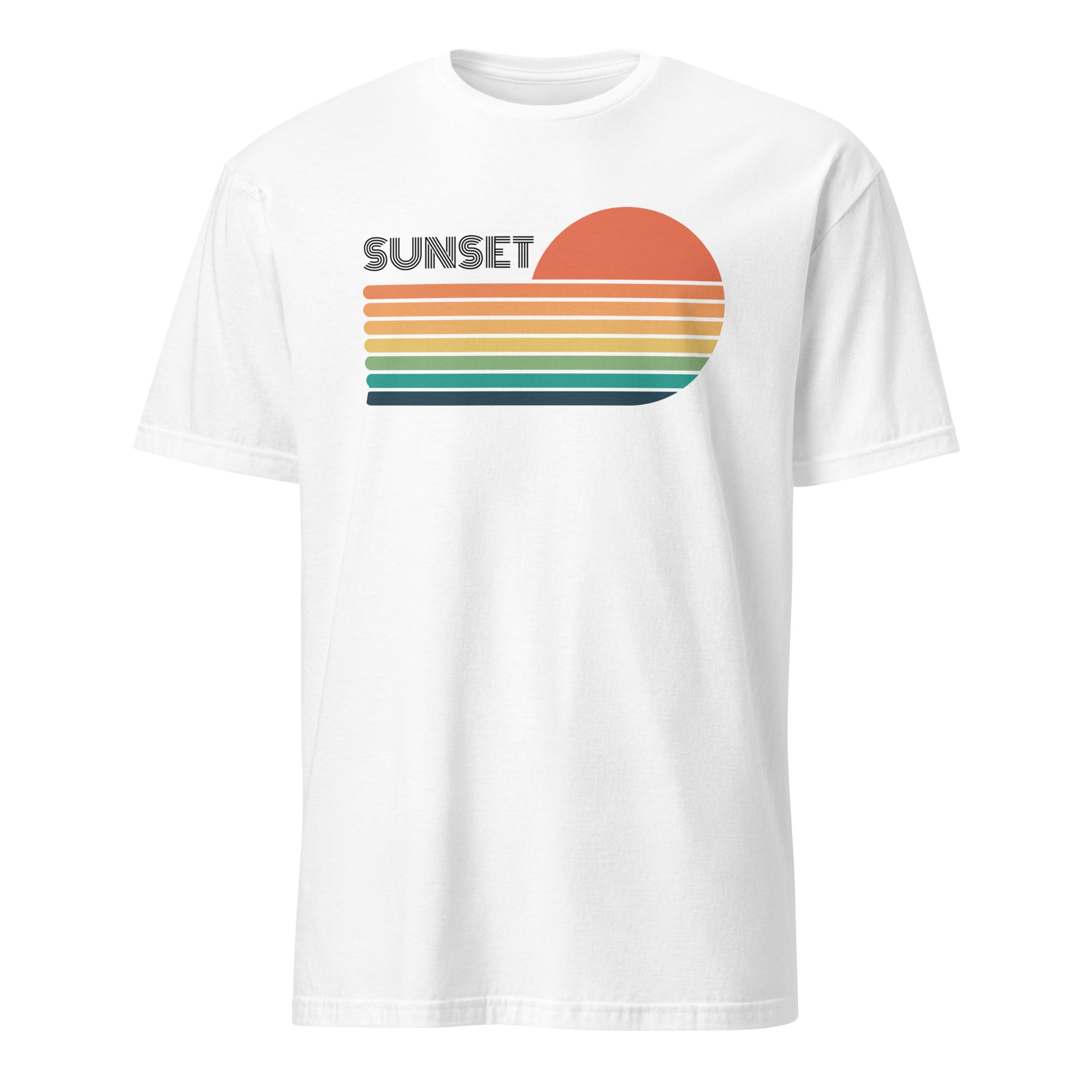 Sunset - Short-Sleeve Unisex T-Shirt White Unisex T-shirt Globally Fulfilled Printed Worldwide Summer
