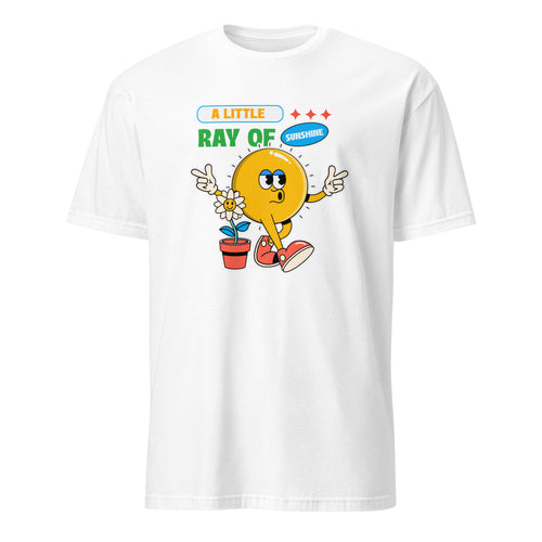 A Little Ray Of Sunshine - Short-Sleeve Unisex T-Shirt White Unisex T-shirt Globally Fulfilled Positivity Printed Worldwide Summer