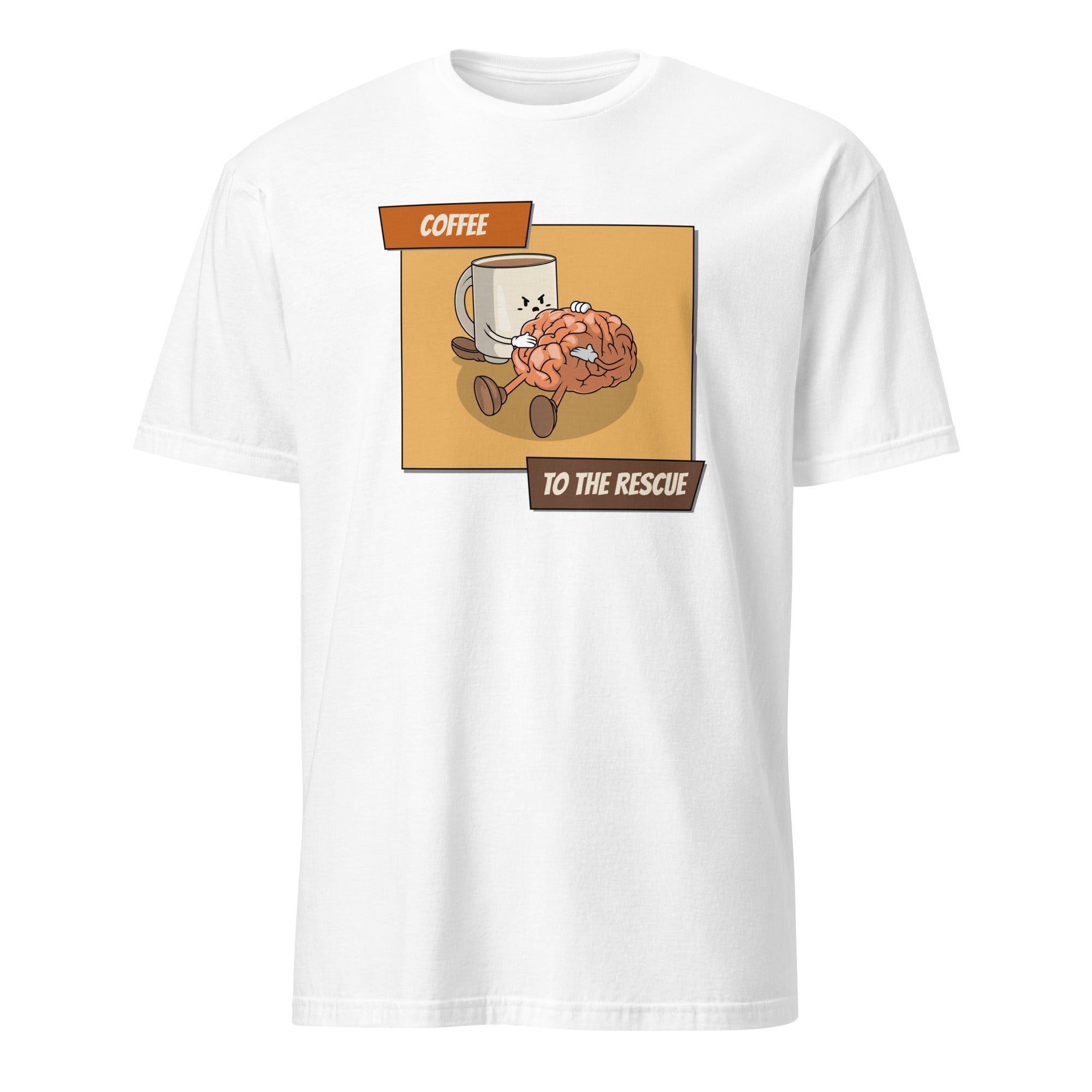 Coffee To The Rescue - Short-Sleeve Unisex T-Shirt White Unisex T-shirt Coffee Globally Fulfilled Printed Worldwide