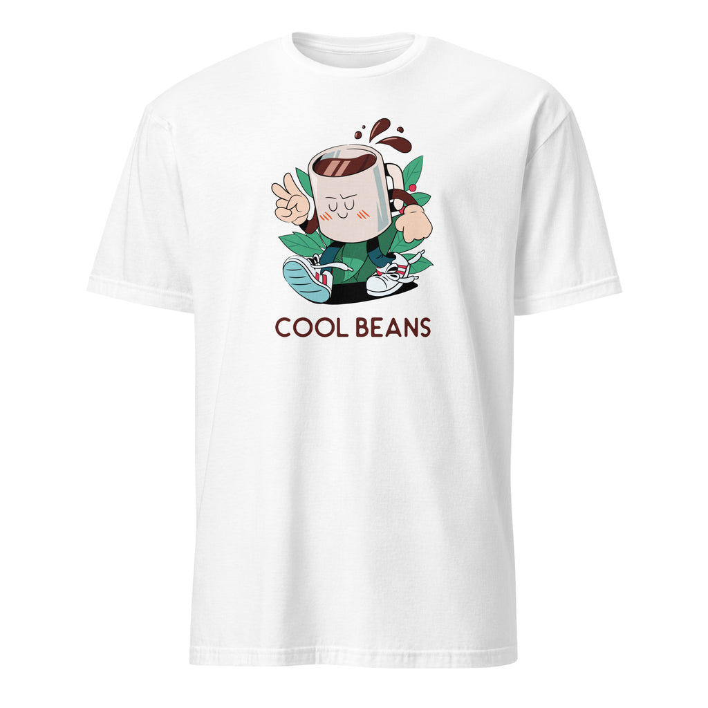Cool Beans, Coffee - Short-Sleeve Unisex T-Shirt White Unisex T-shirt Coffee Globally Fulfilled Printed Worldwide