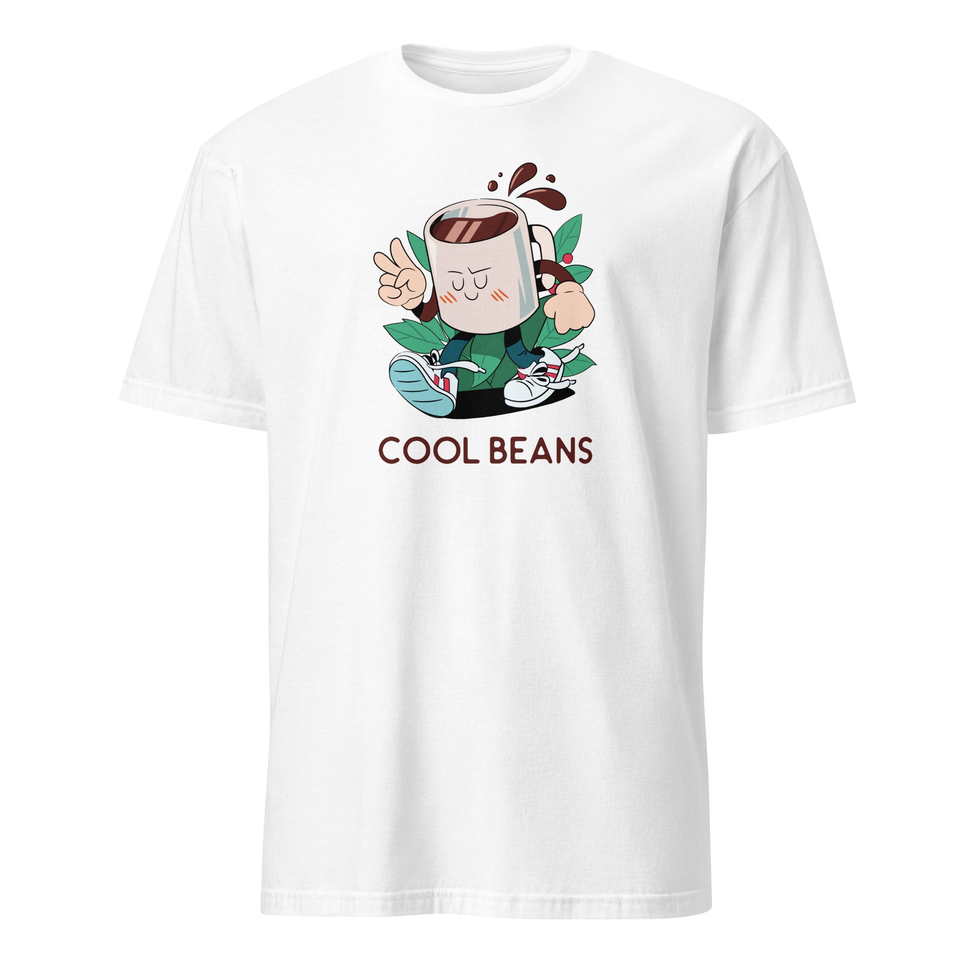 Cool Beans, Coffee - Short-Sleeve Unisex T-Shirt White Unisex T-shirt Coffee Globally Fulfilled Printed Worldwide