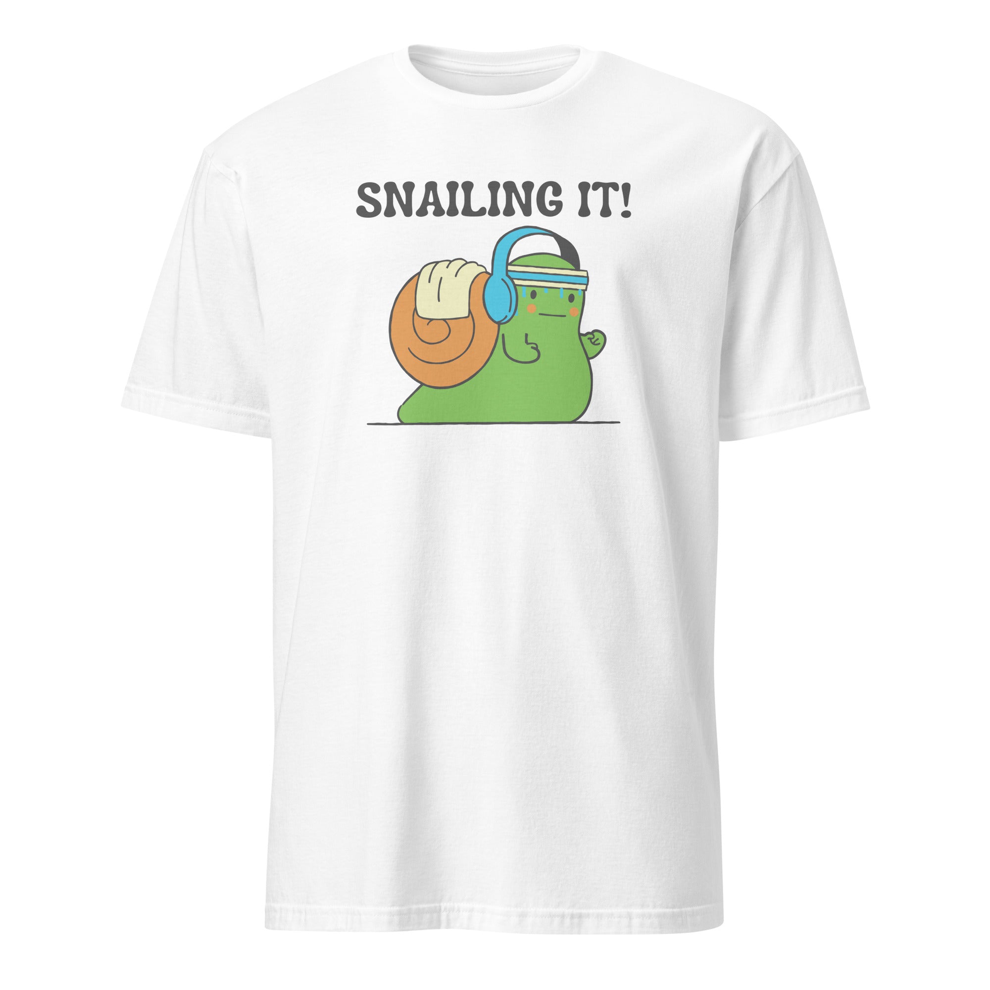 Snailing It - Short-Sleeve Unisex T-Shirt White Unisex T-shirt Animal Fitness Globally Fulfilled Printed Worldwide
