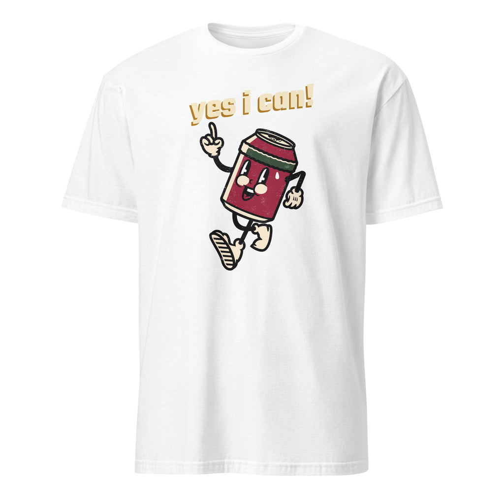 Yes I Can - Short-Sleeve Unisex T-Shirt White Unisex T-shirt Food Globally Fulfilled Printed Worldwide Retro
