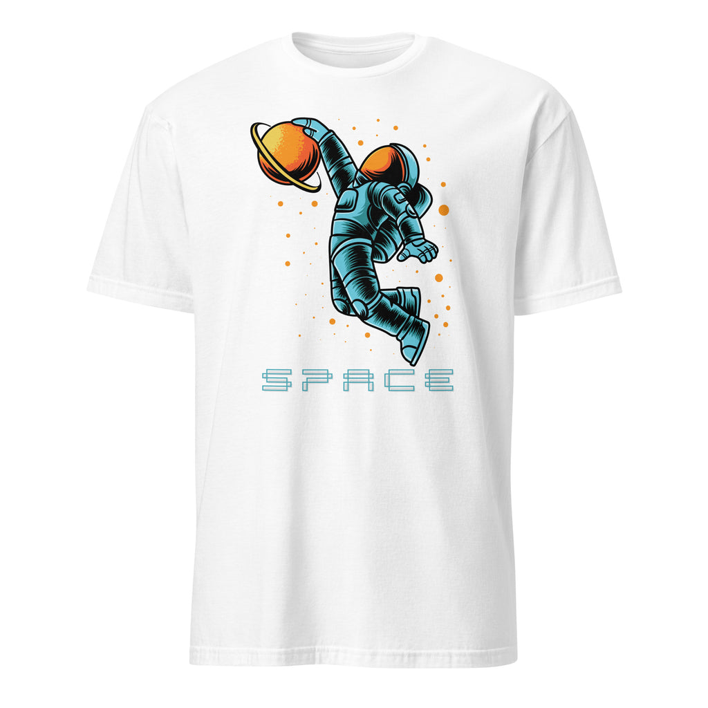 Astronaut Basketball - Short-Sleeve Unisex T-Shirt White Unisex T-shirt Globally Fulfilled Printed Worldwide Space