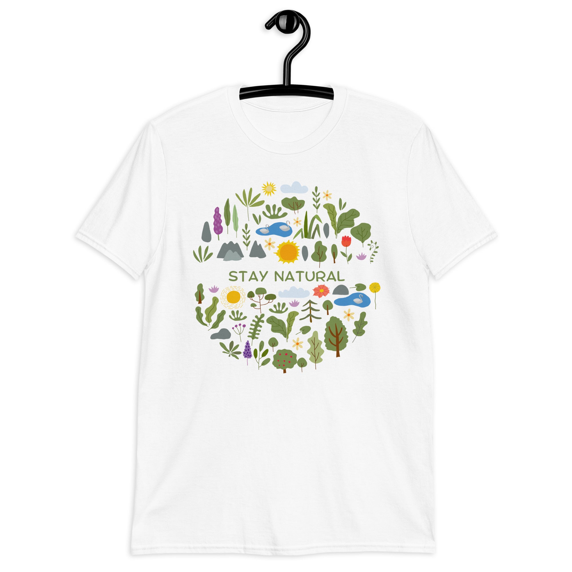 Stay Natural - Short-Sleeve Unisex T-Shirt Unisex T-shirt Globally Fulfilled nature plants Printed Worldwide