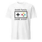 Personalised - Family Game Night - Short-Sleeve Unisex T-Shirt White Personalised T-shirt Customise Games Globally Fulfilled Personalise