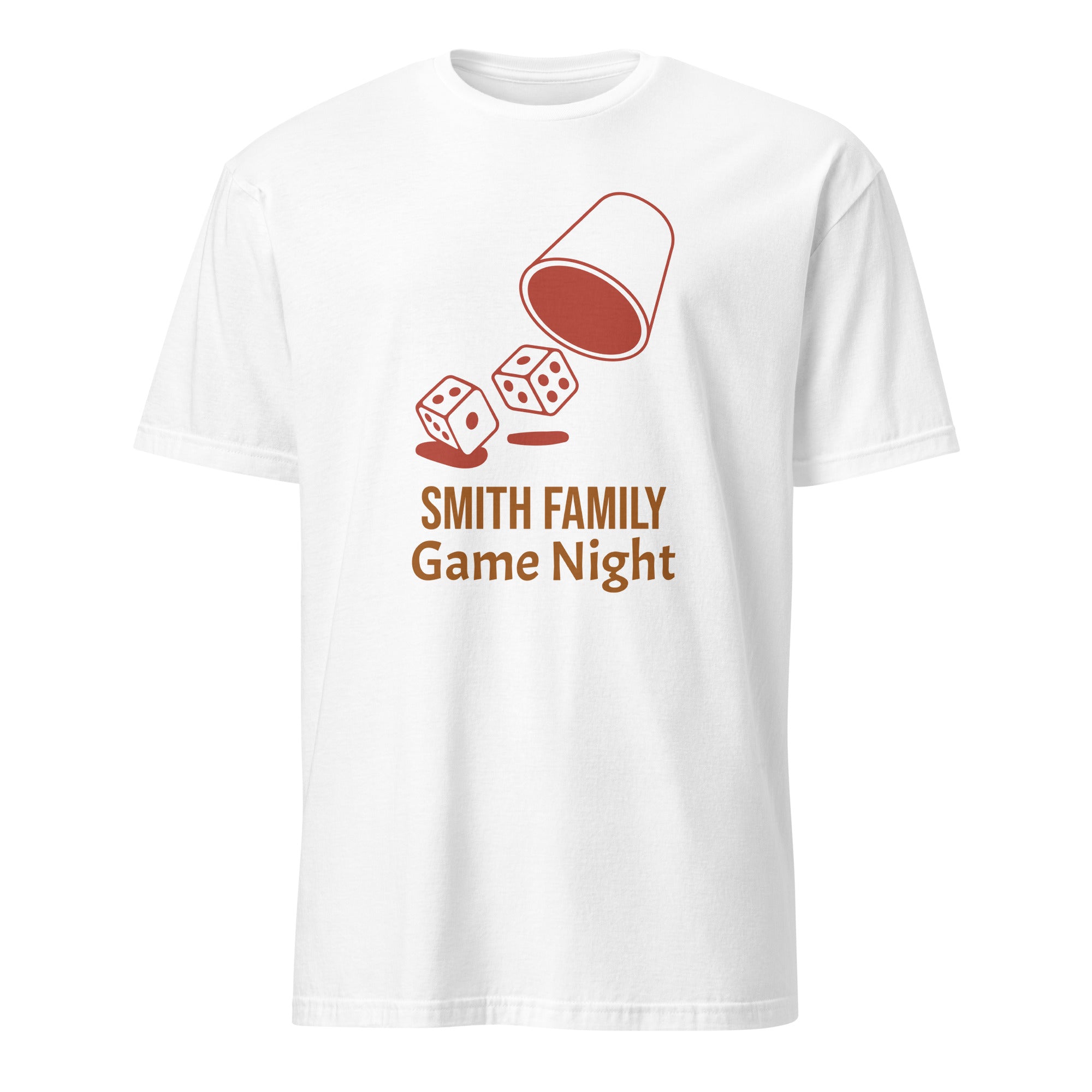 Personalised - Family Game Night 2, Change Name - Short-Sleeve Unisex T-Shirt White Personalised T-shirt Customise Games Globally Fulfilled Personalise
