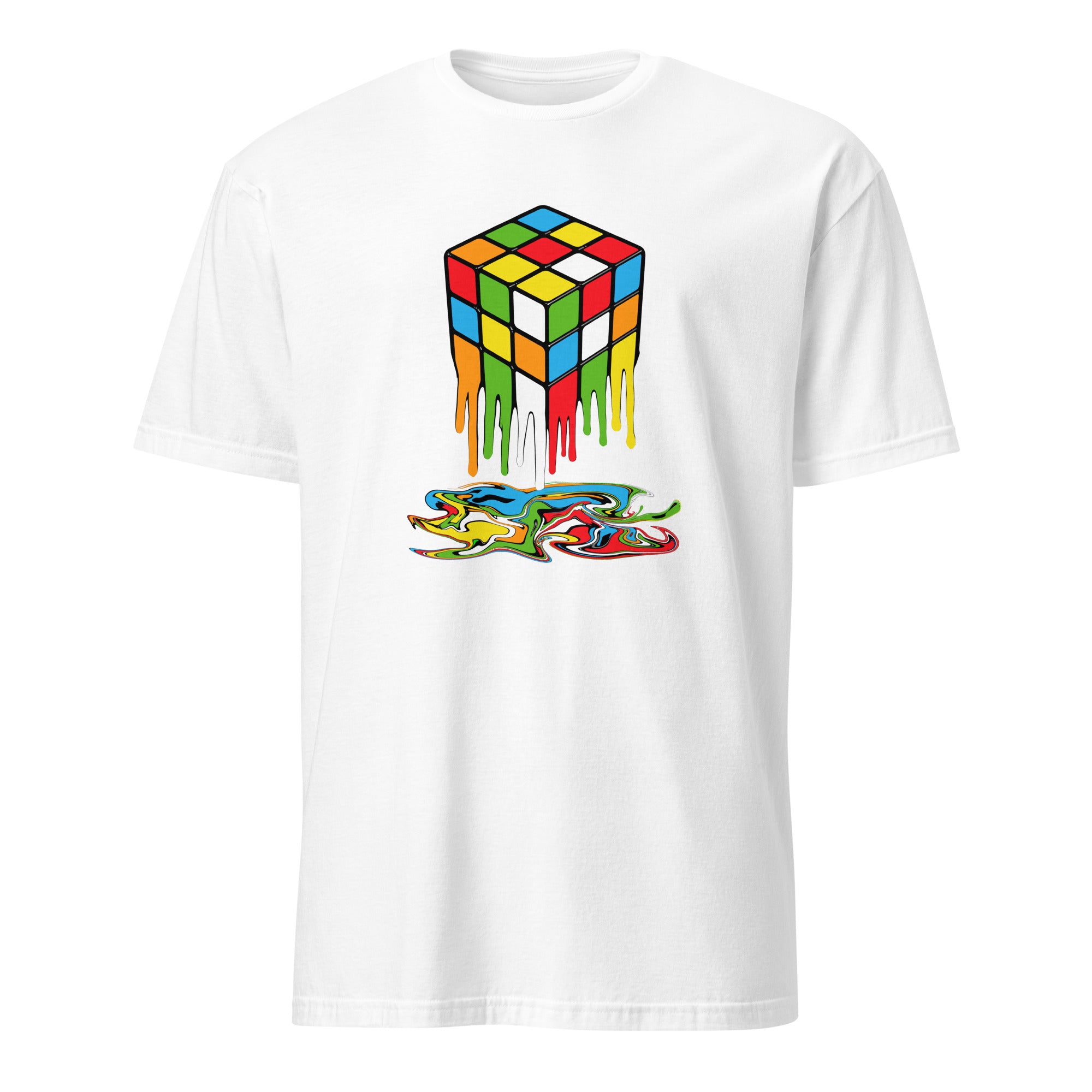 Melting Game Cube - Short-Sleeve Unisex T-Shirt White Unisex T-shirt Games Globally Fulfilled