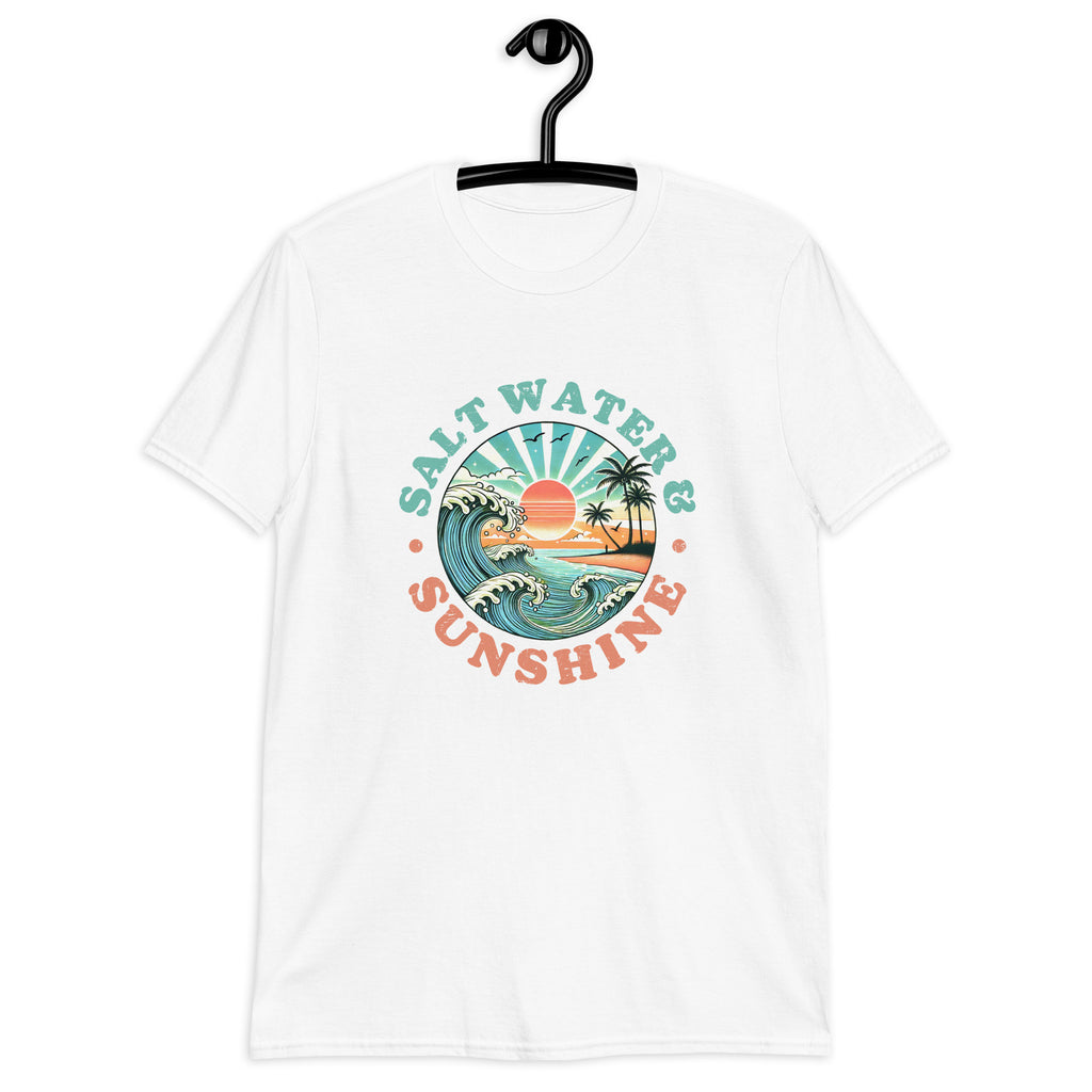 Salt Water And Sunshine - Short-Sleeve Unisex T-Shirt Unisex T-shirt Globally Fulfilled Surf