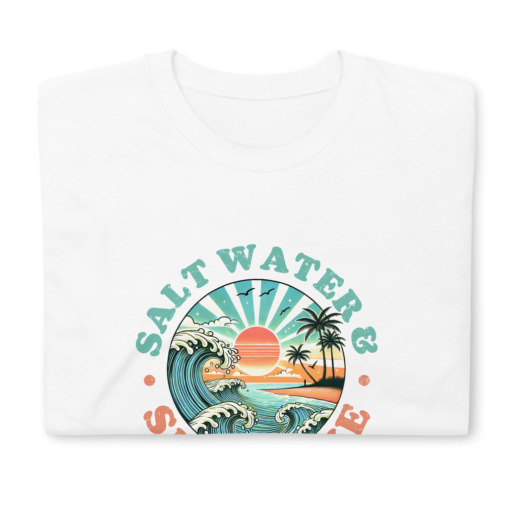 Salt Water And Sunshine - Short-Sleeve Unisex T-Shirt Unisex T-shirt Globally Fulfilled Surf