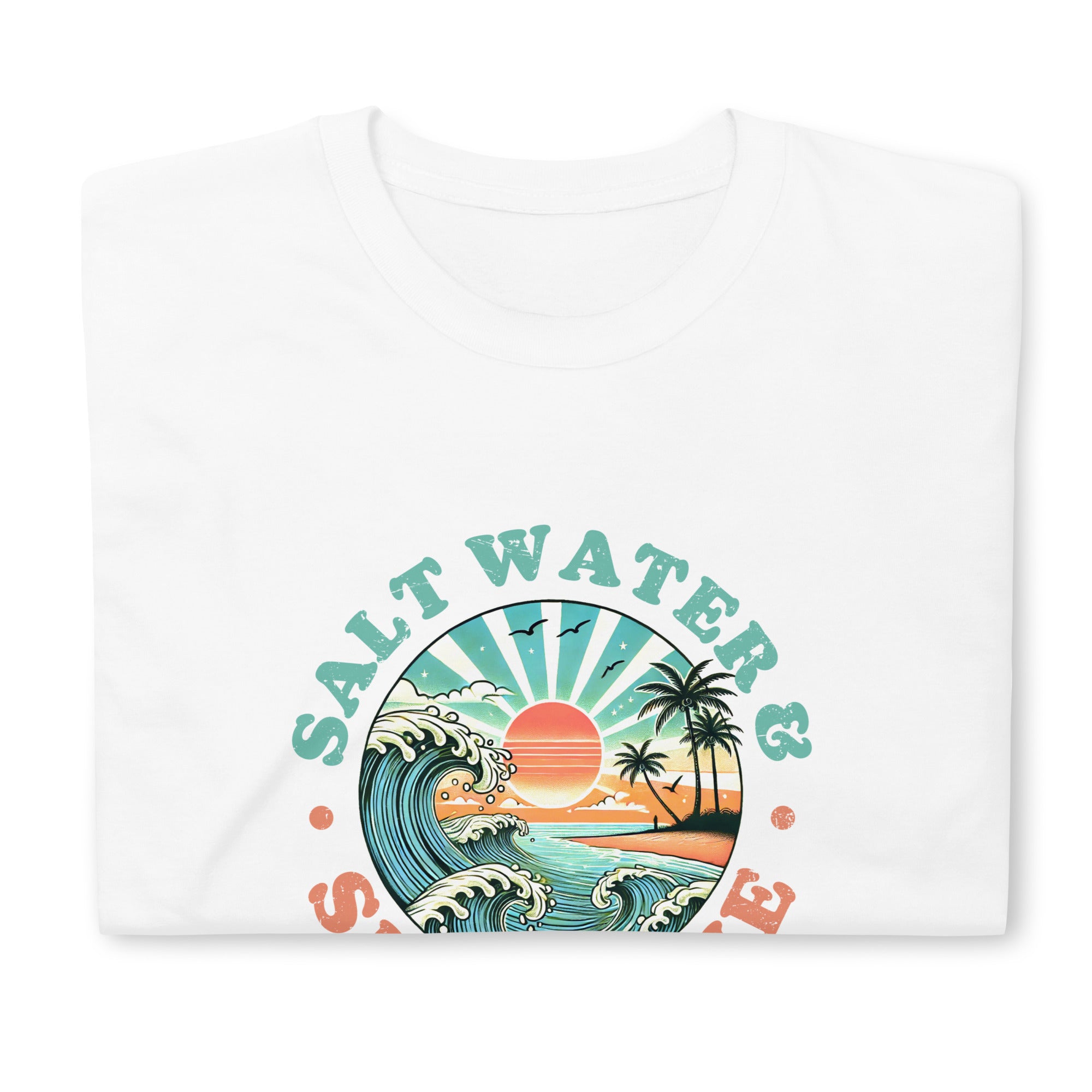 Salt Water And Sunshine - Short-Sleeve Unisex T-Shirt Unisex T-shirt Globally Fulfilled Surf
