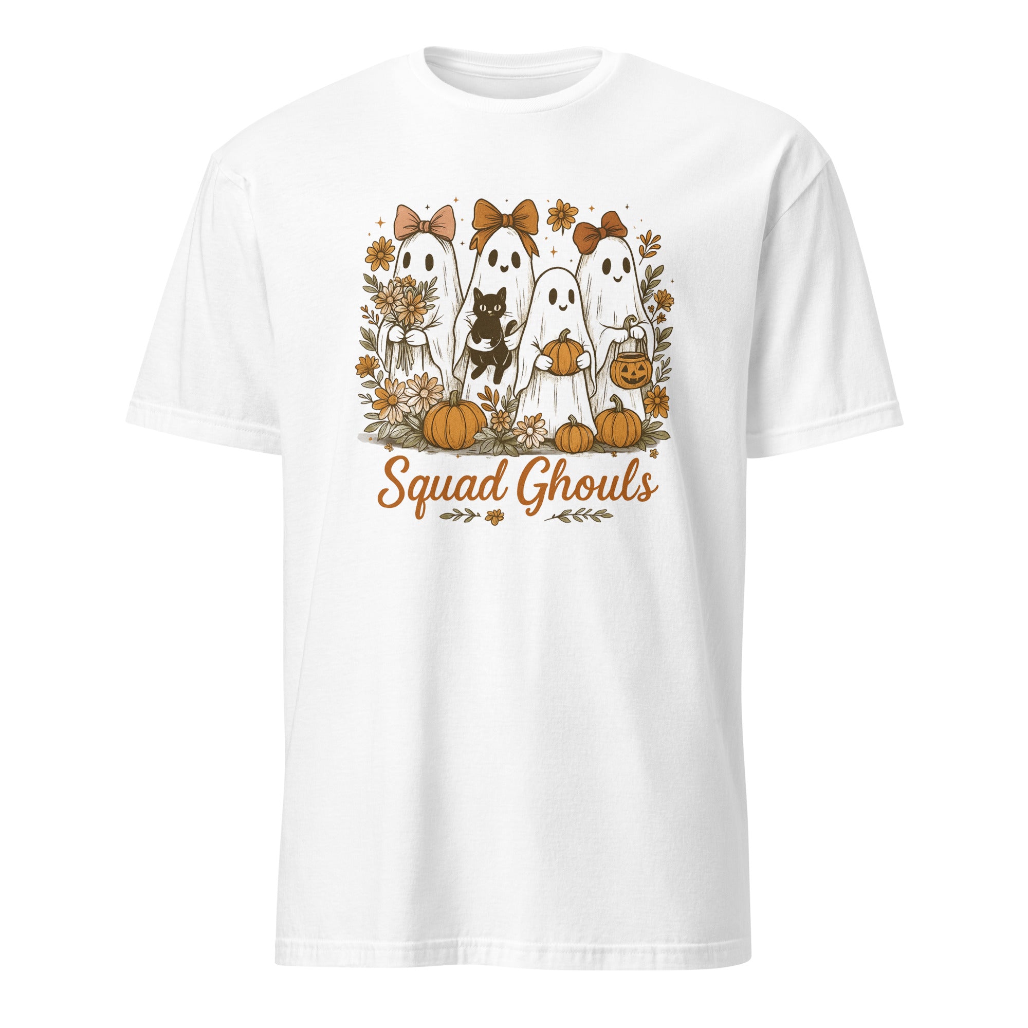 Squad Ghouls, Halloween - Short-Sleeve Unisex T-Shirt White Unisex T-shirt Globally Fulfilled Halloween