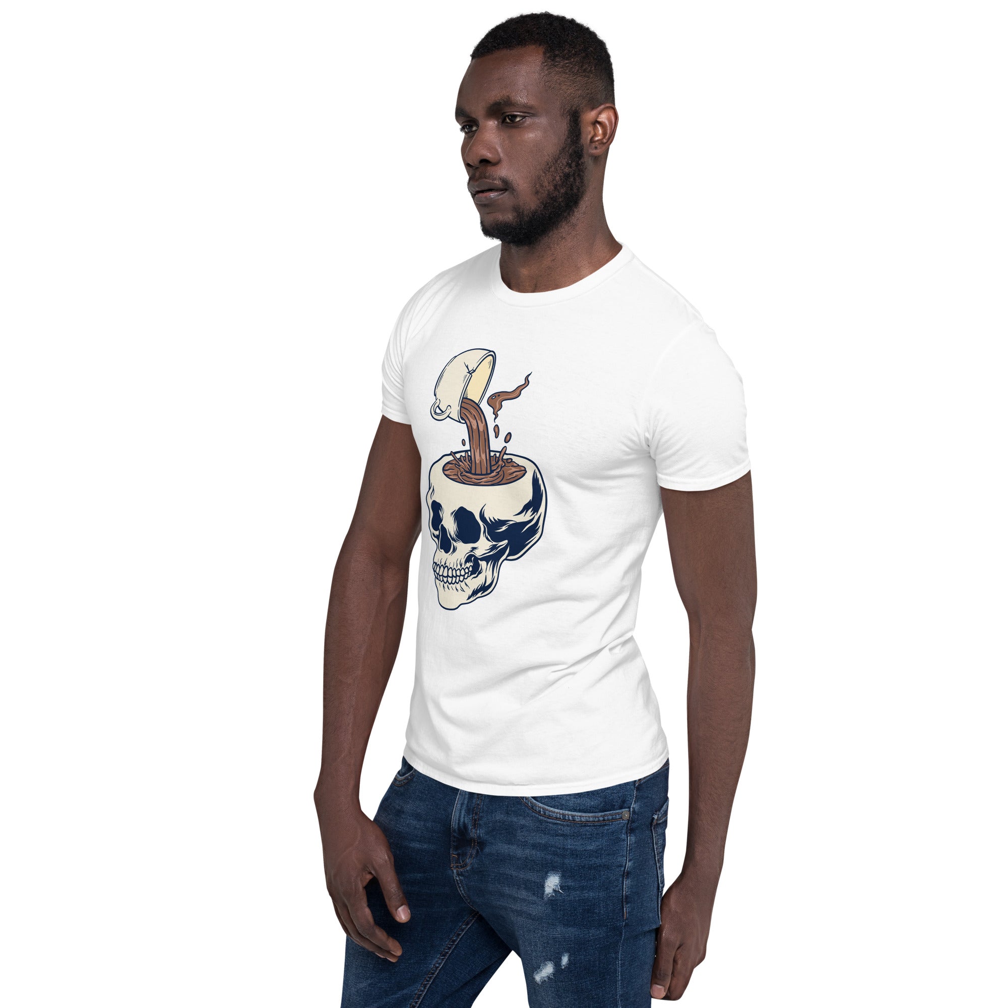 Coffee Skull - Short-Sleeve Unisex T-Shirt Unisex T-shirt Coffee Globally Fulfilled Printed Worldwide