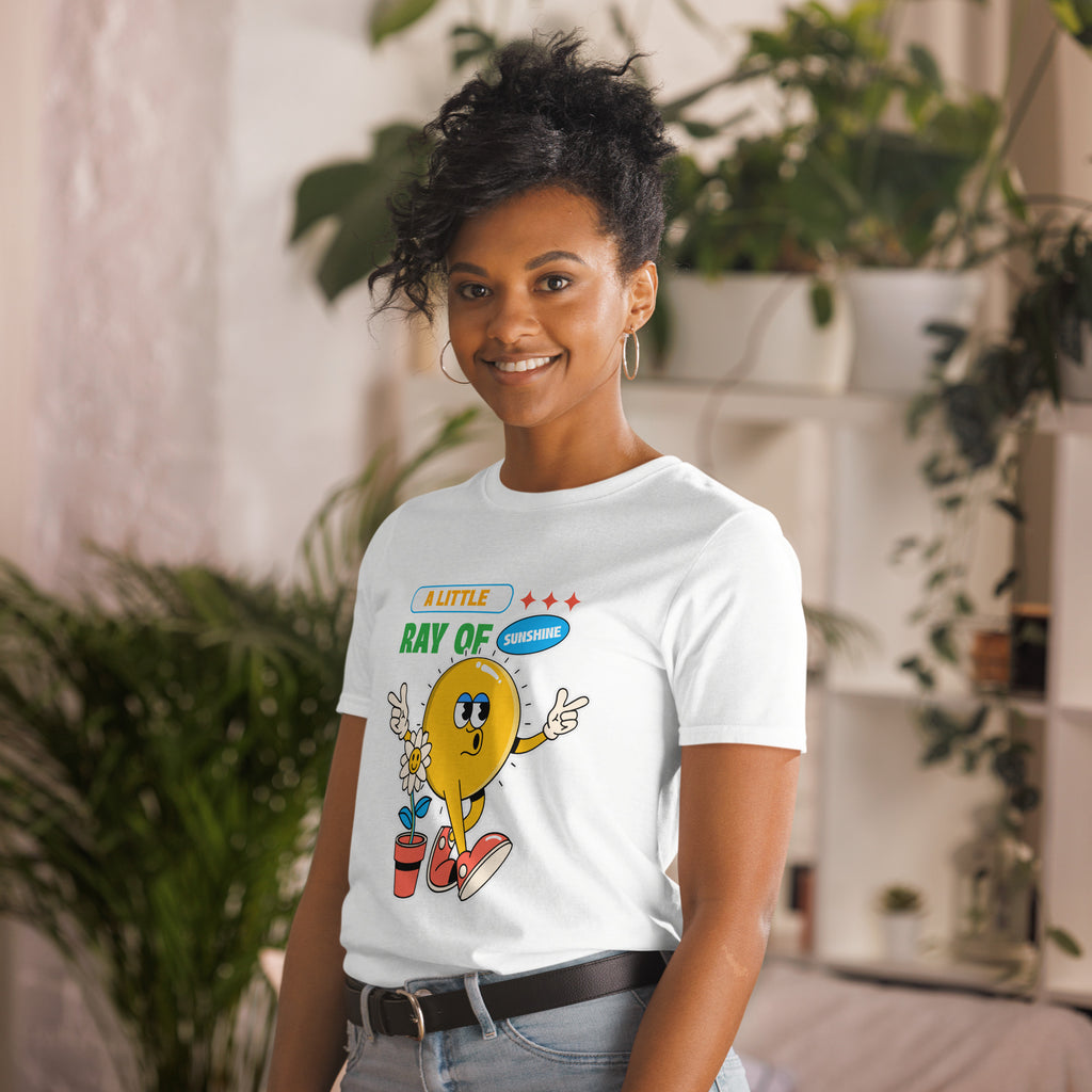 A Little Ray Of Sunshine - Short-Sleeve Unisex T-Shirt Unisex T-shirt Globally Fulfilled Positivity Printed Worldwide Summer