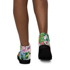 Bright Floral - Women’s high top canvas shoes Womens High Top Shoes Plants
