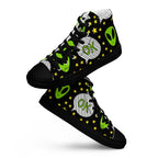 Alien OK - Women’s high top canvas shoes Black Womens High Top Shoes Printed Offshore Sci Fi