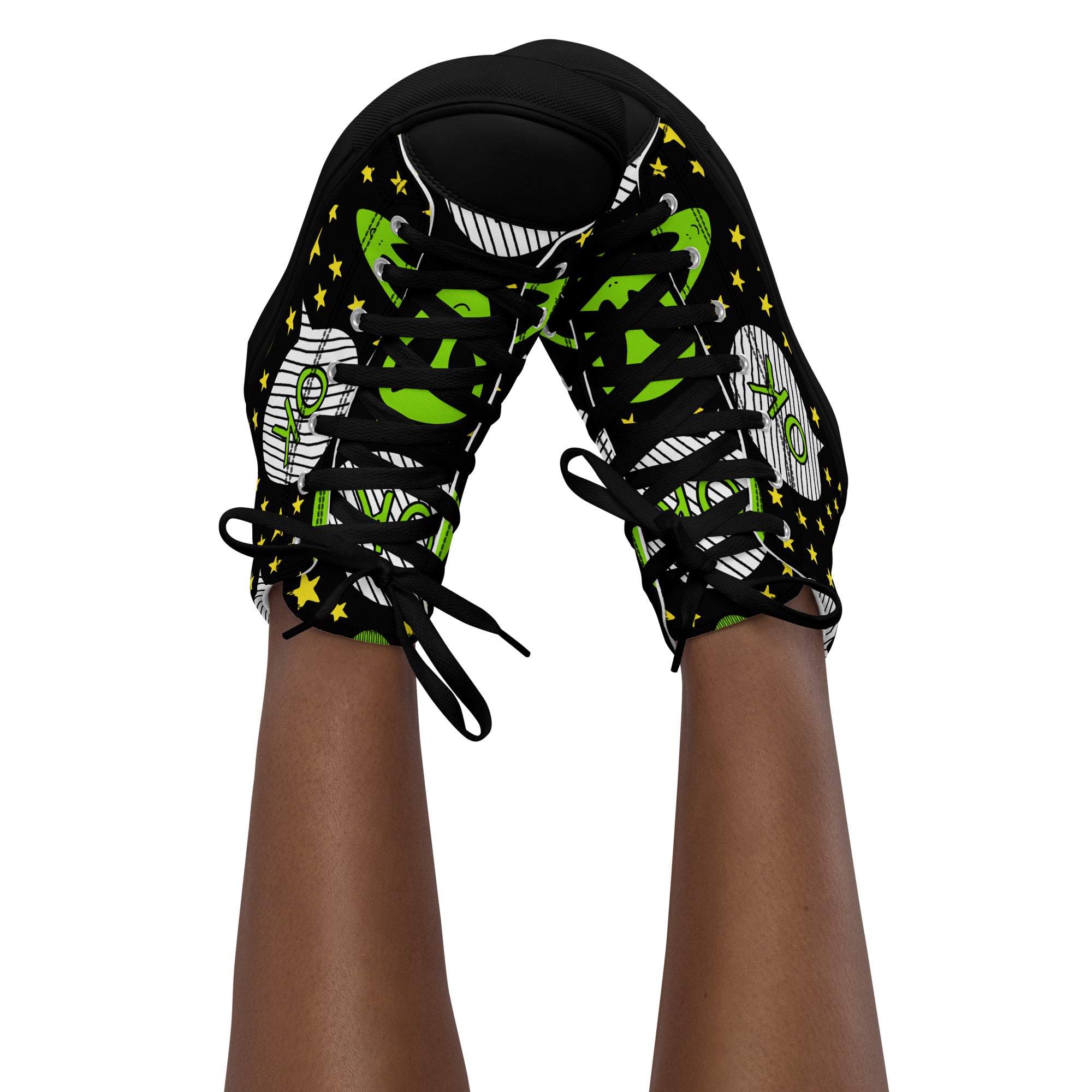 Alien OK - Women’s high top canvas shoes Womens High Top Shoes Printed Offshore Sci Fi