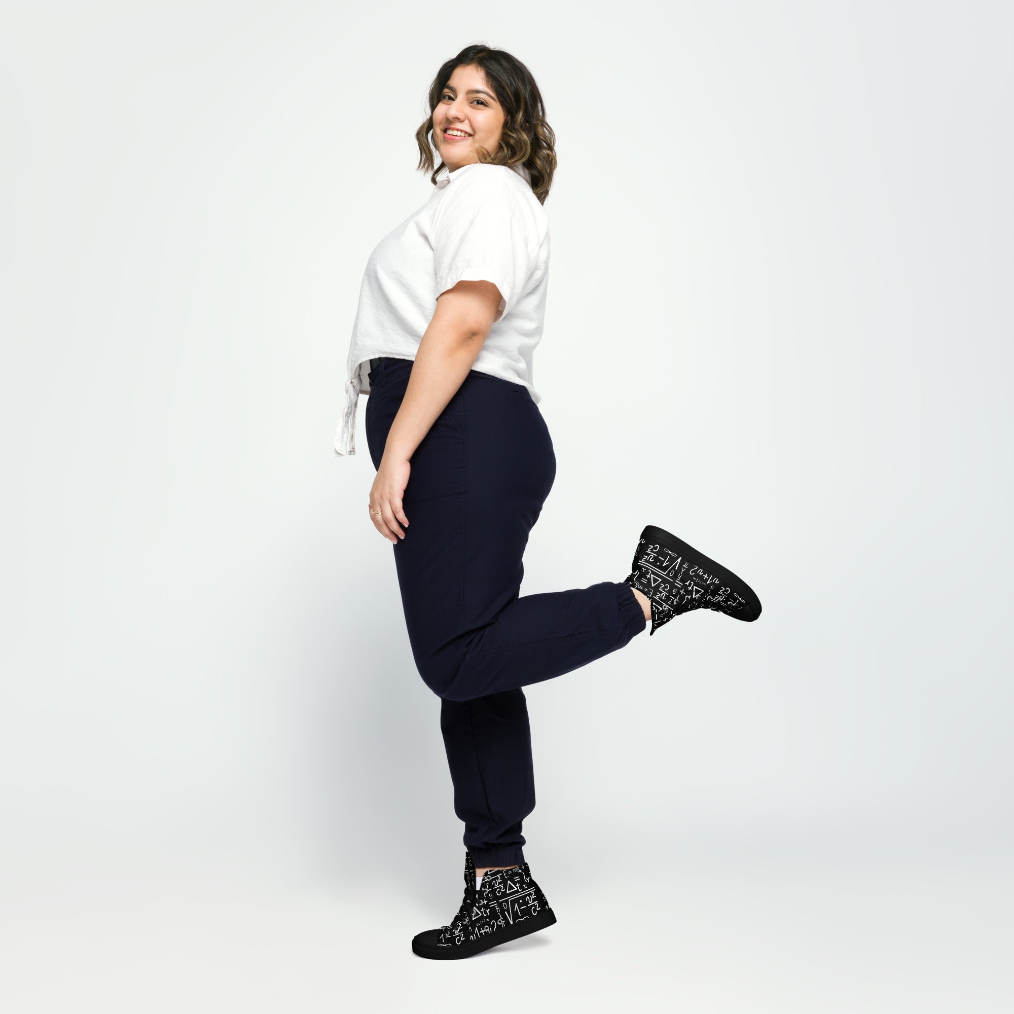 Mathematics - Women’s high top canvas shoes Womens High Top Shoes Maths Printed Offshore