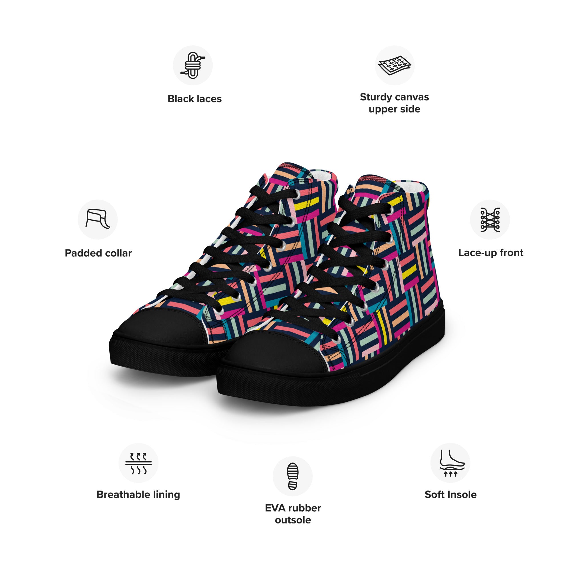 Allsorts - Women’s high top canvas shoes Womens High Top Shoes Printed Offshore