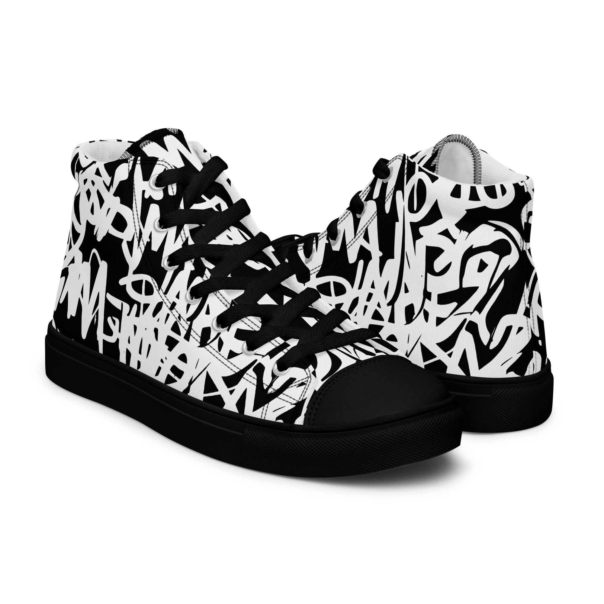 Graffiti - Women’s high top canvas shoes Womens High Top Shoes