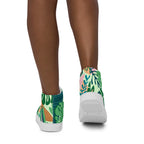 Tropical - Women’s high top canvas shoes Womens High Top Shoes Plants
