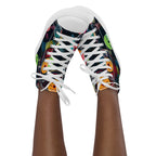 Retro Vinyl Records - Women’s high top canvas shoes Womens High Top Shoes Music Printed Offshore Retro