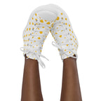 Yellow Diamonds - Women’s high top canvas shoes Womens High Top Shoes