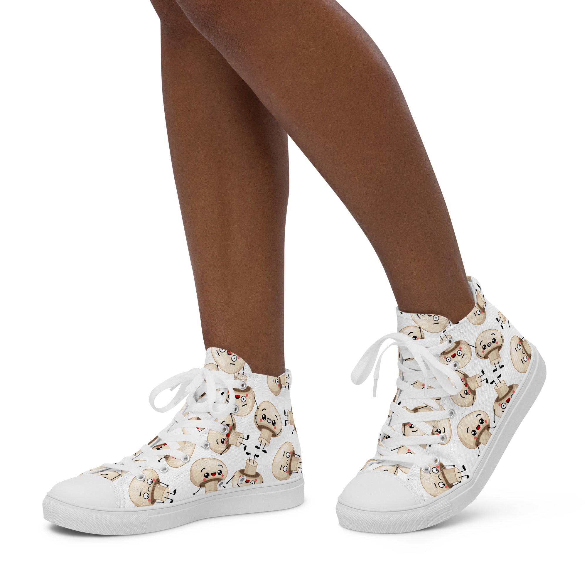 Cute Mushrooms - Women’s high top canvas shoes Womens High Top Shoes Printed Offshore