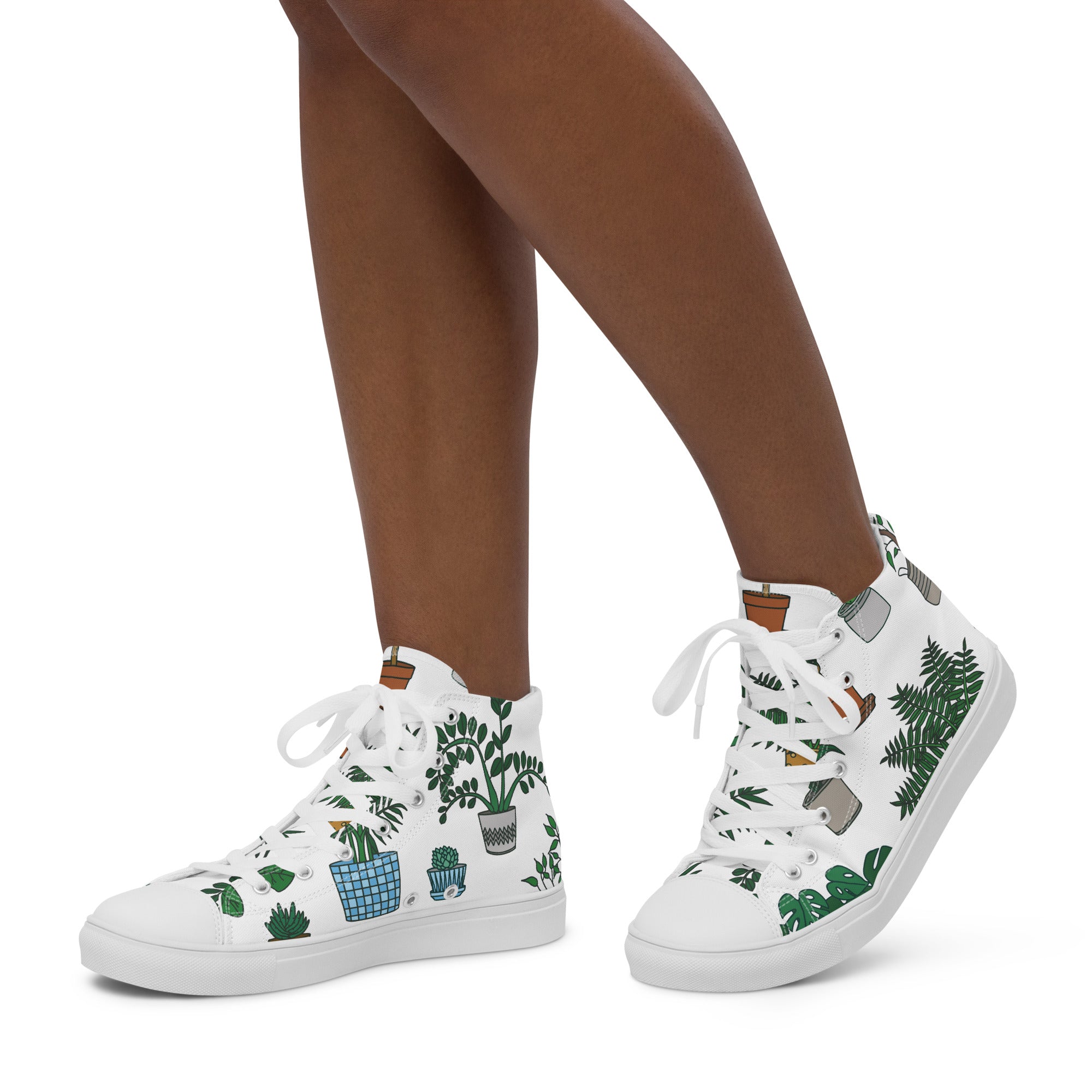 Plant Lover - Women’s high top canvas shoes Womens High Top Shoes Printed Offshore