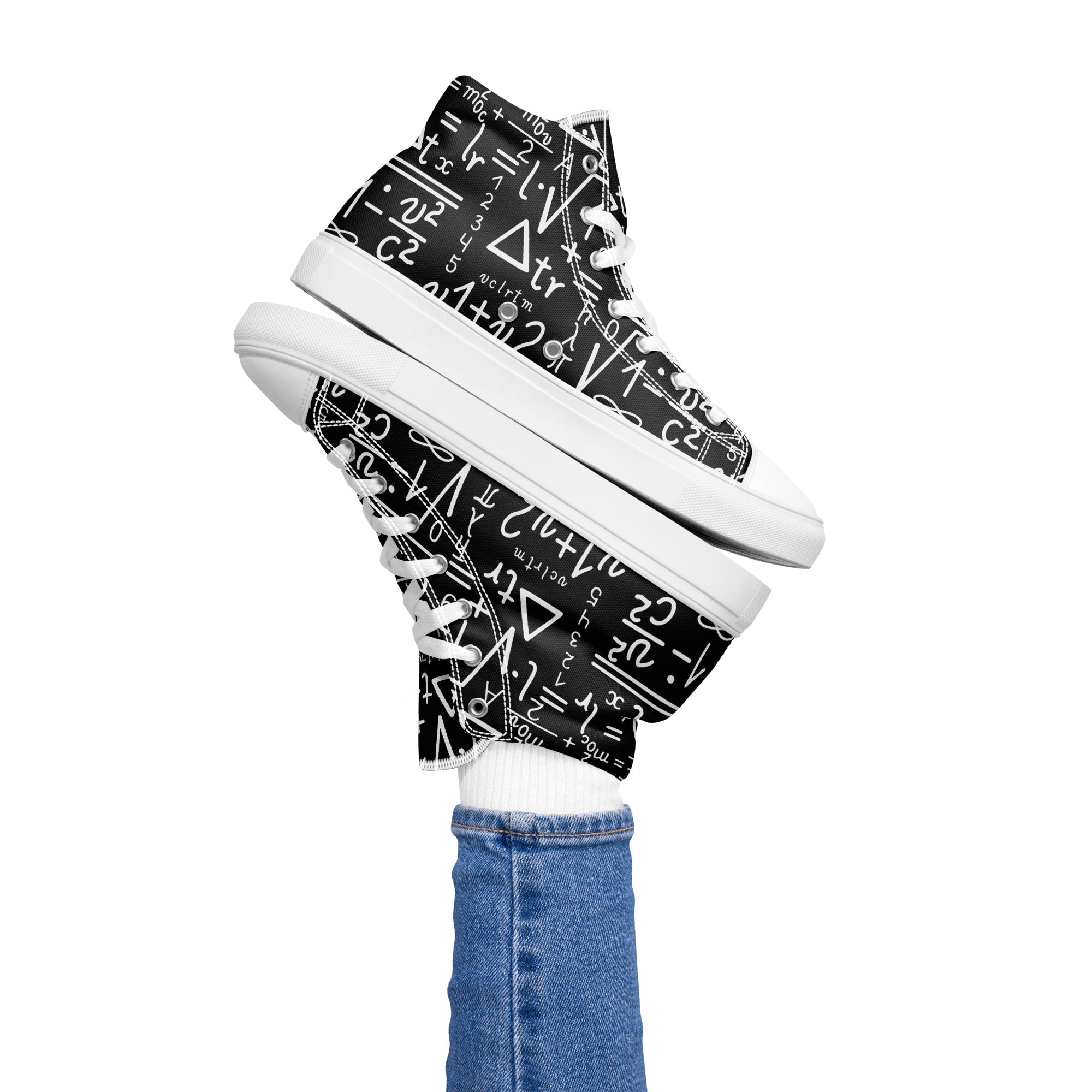 Mathematics - Women’s high top canvas shoes Womens High Top Shoes Maths Printed Offshore