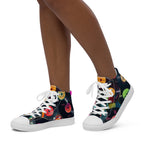 Retro Vinyl Records - Women’s high top canvas shoes Womens High Top Shoes Music Printed Offshore Retro