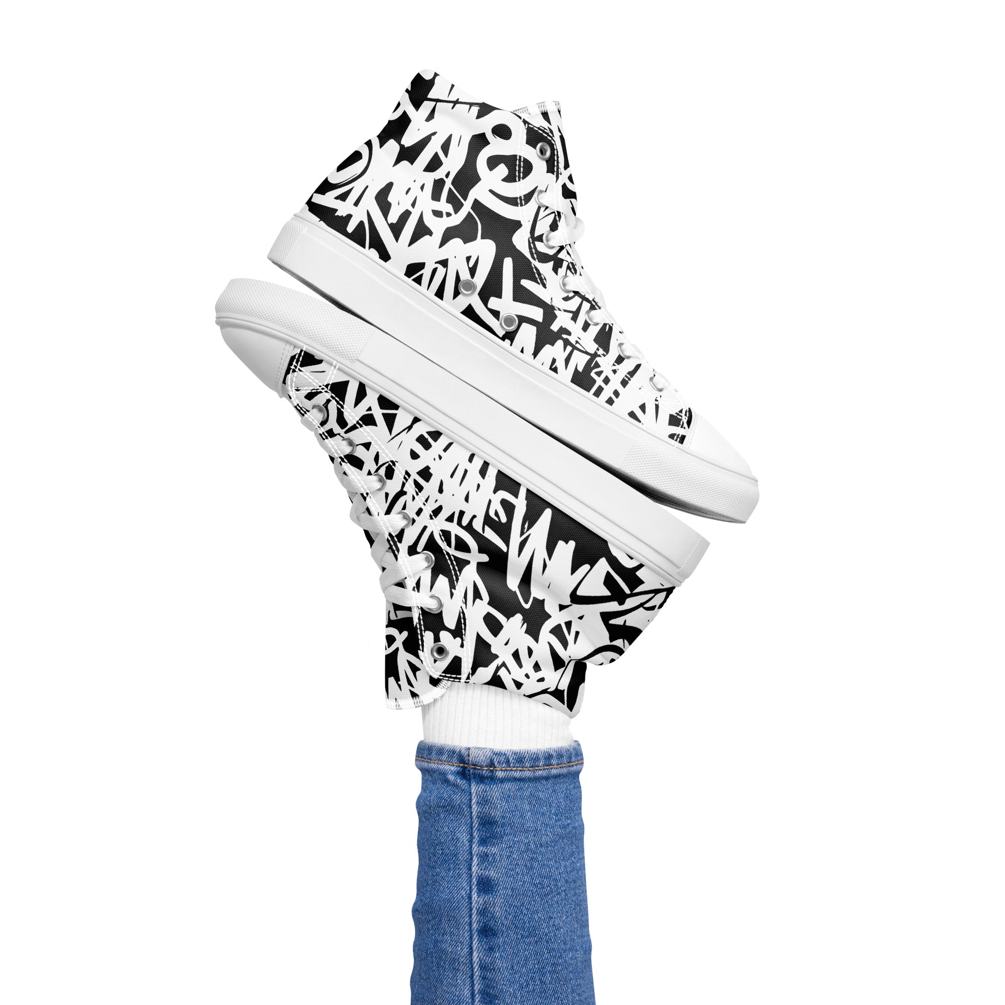 Graffiti - Women’s high top canvas shoes Womens High Top Shoes