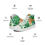 Tropical - Women’s high top canvas shoes Womens High Top Shoes Plants