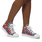 Comic Book - Women’s high top canvas shoes Womens High Top Shoes Printed Offshore