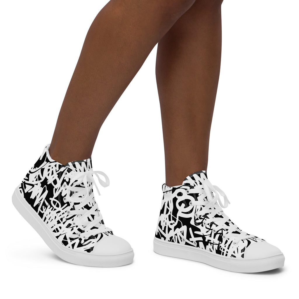 Graffiti - Women’s high top canvas shoes Womens High Top Shoes