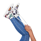 Vibrant Floral - Women’s high top canvas shoes Womens High Top Shoes Plants