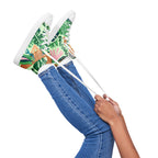 Tropical - Women’s high top canvas shoes Womens High Top Shoes Plants