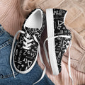 Mathematics - Women’s lace-up canvas shoes 12 Womens Lace Up Canvas Shoes Maths Printed Offshore
