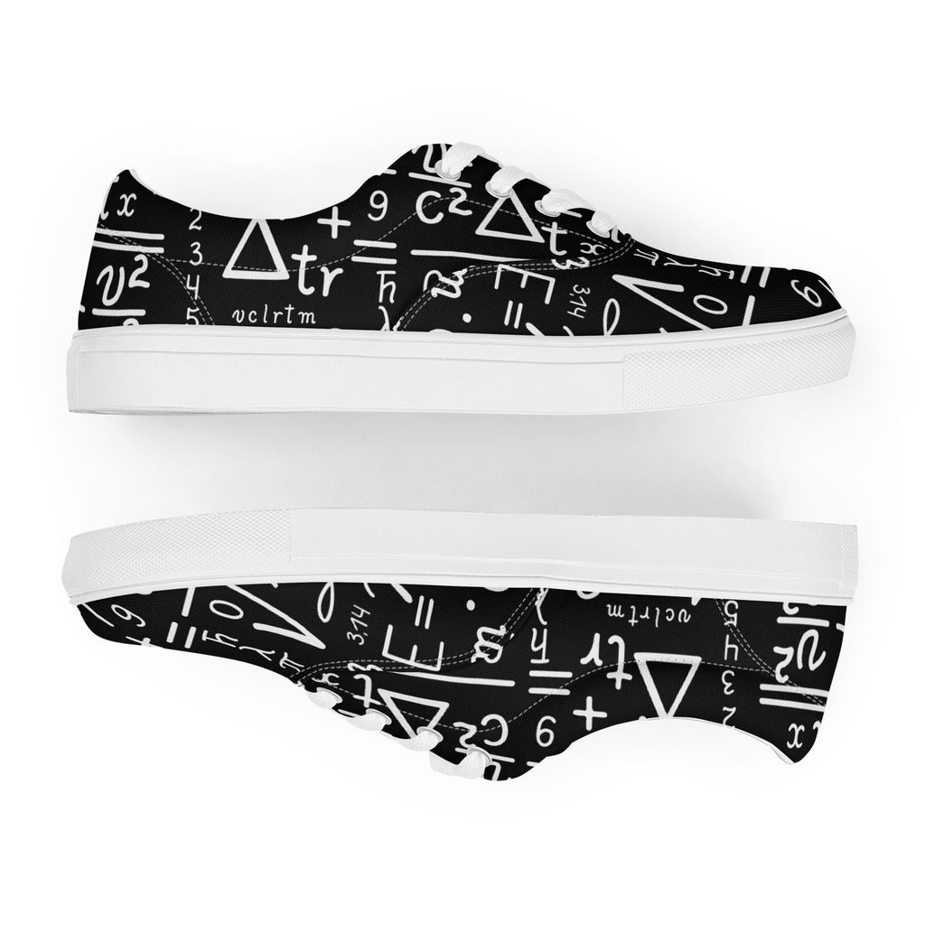 Mathematics - Women’s lace-up canvas shoes Womens Lace Up Canvas Shoes Maths Printed Offshore