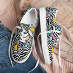 Trippy - Women’s lace-up canvas shoes Womens Lace Up Canvas Shoes Printed Offshore