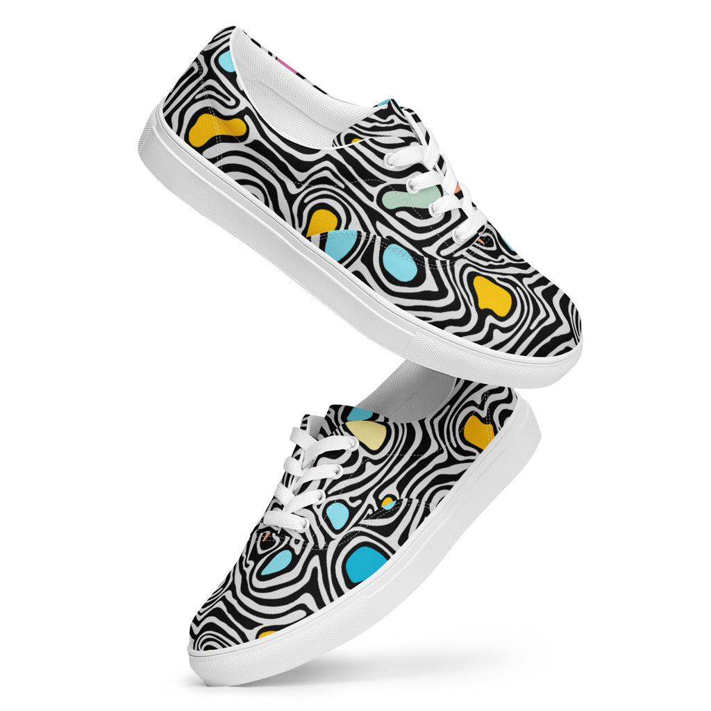 Trippy - Women’s lace-up canvas shoes Womens Lace Up Canvas Shoes Printed Offshore