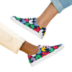 Hungry Circles - Women’s lace-up canvas shoes Womens Lace Up Canvas Shoes Printed Offshore