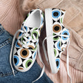 Eye See - Women’s lace-up canvas shoes 12 Womens Lace Up Canvas Shoes Printed Offshore