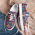 Allsorts - Women’s lace-up canvas shoes 12 Womens Lace Up Canvas Shoes Printed Offshore