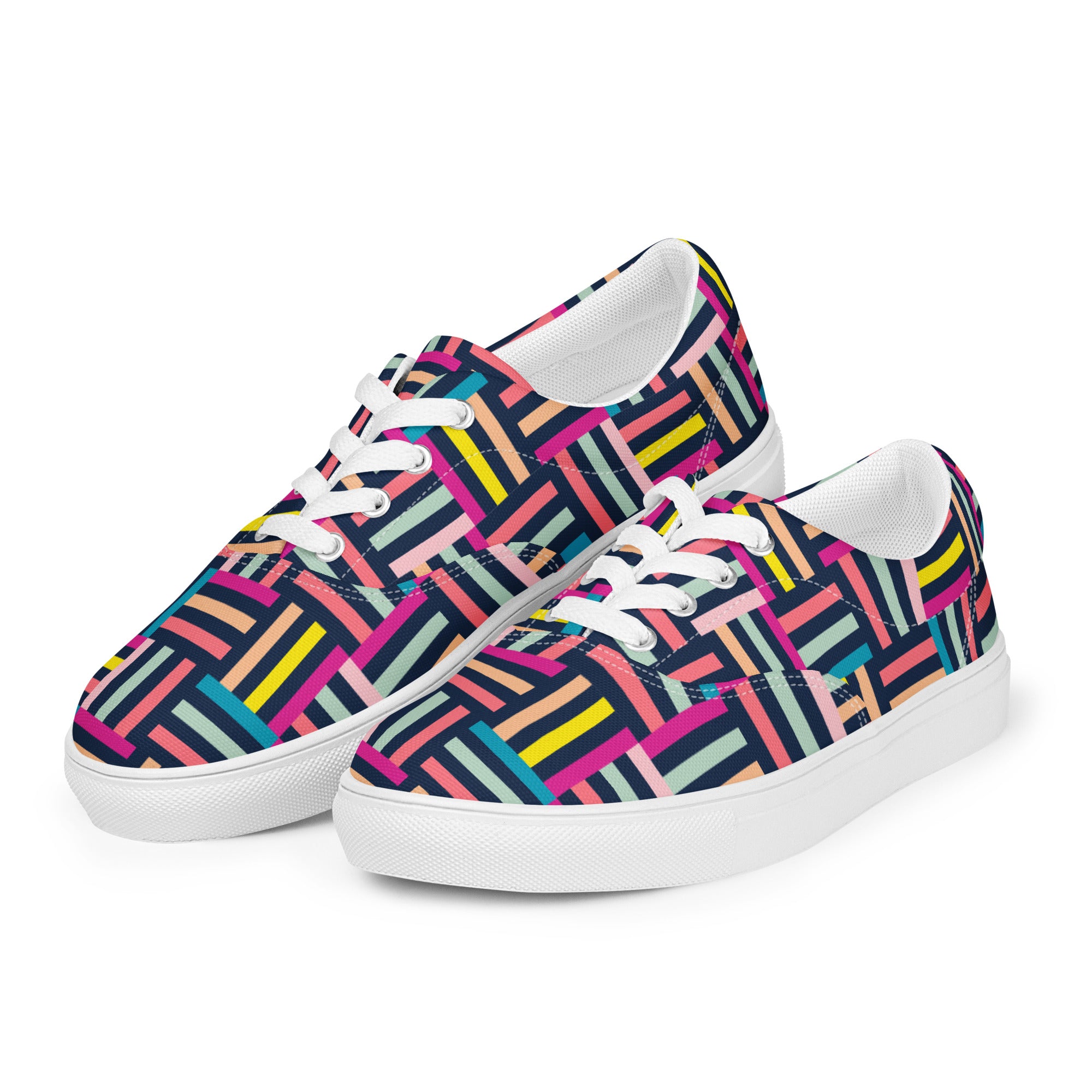 Allsorts - Women’s lace-up canvas shoes Womens Lace Up Canvas Shoes Printed Offshore