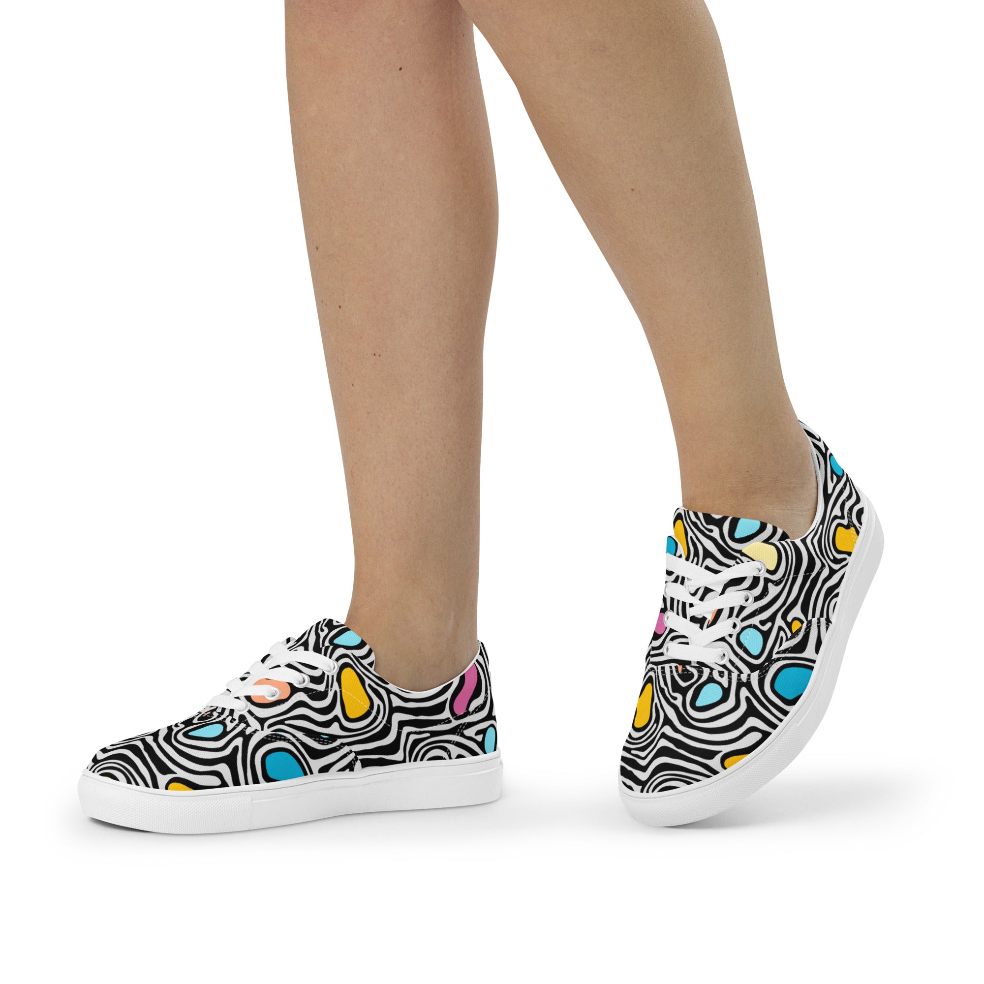 Trippy - Women’s lace-up canvas shoes Womens Lace Up Canvas Shoes Printed Offshore